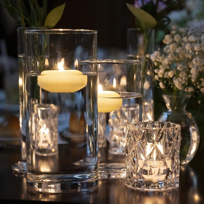 Nancia 3 inch Floating Candles,24Pack White Dripless Wax Unscented Wax 13-15Hours Burning, Wedding Party Candles,for Centerpieces Suitable for Cylindrical Vases,Swimming Pool,Restaurant Decoration - Image 3